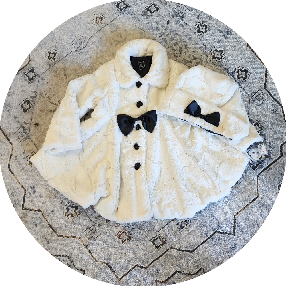 Mack & Co Faux Fur Jacket & Hat Set
